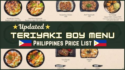 teriyaki boy branches|Teriyaki Boy Menu [March 2024 Prices] & Delivery Philippines.